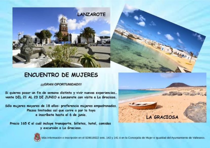 Valleseco organiza un encuentro de mujeres en la isla de Lanzarote