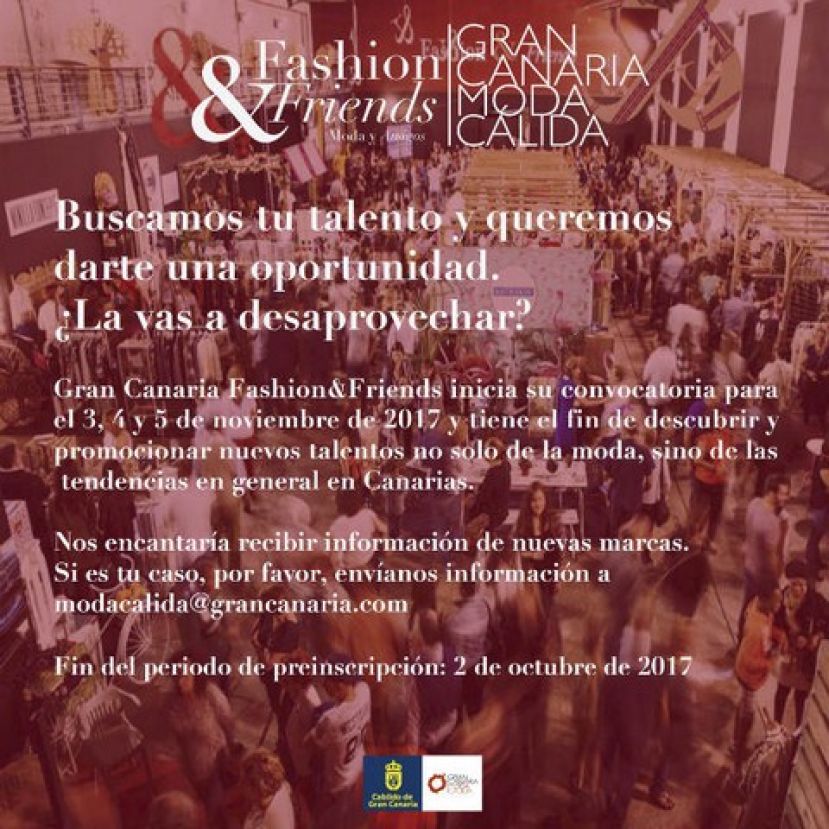 El Cabildo de Gran Canaria abre el plazo para participar en Moda &amp; Amigos 2017