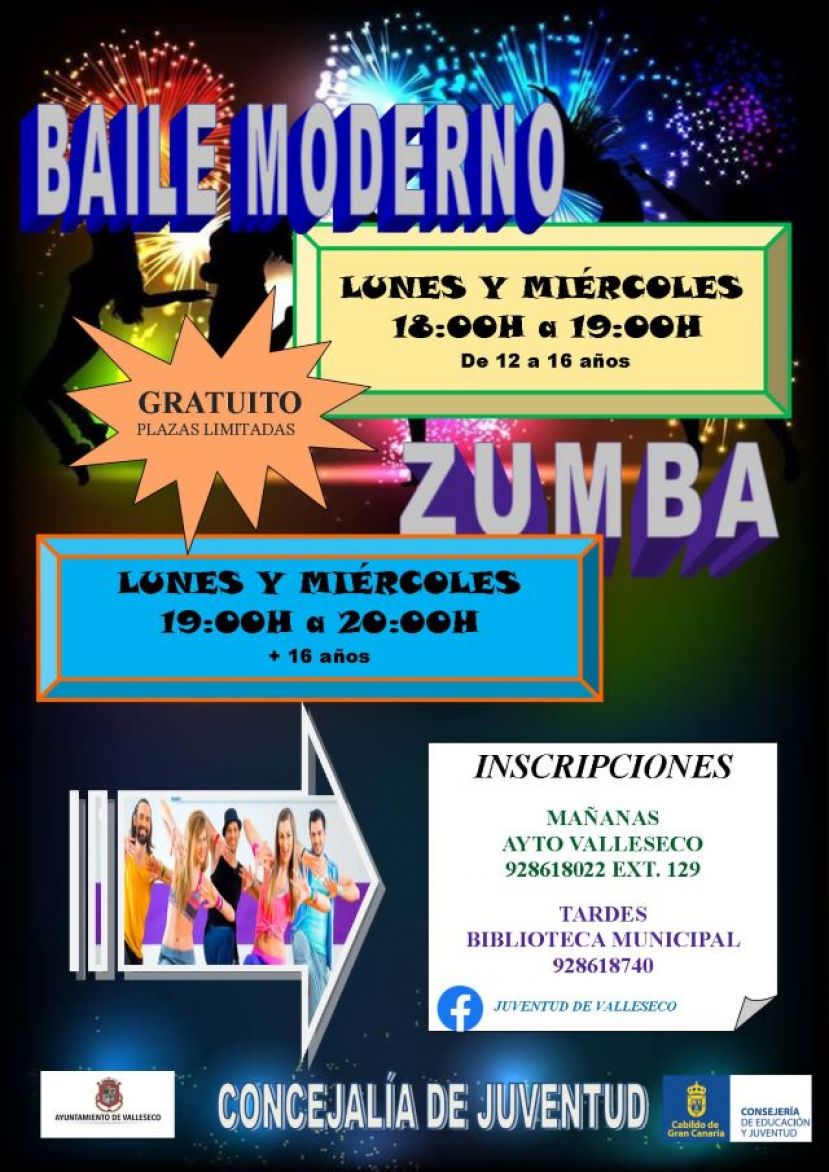Arranca el 6 de julio las clases de baile moderno y zumba en Valleseco