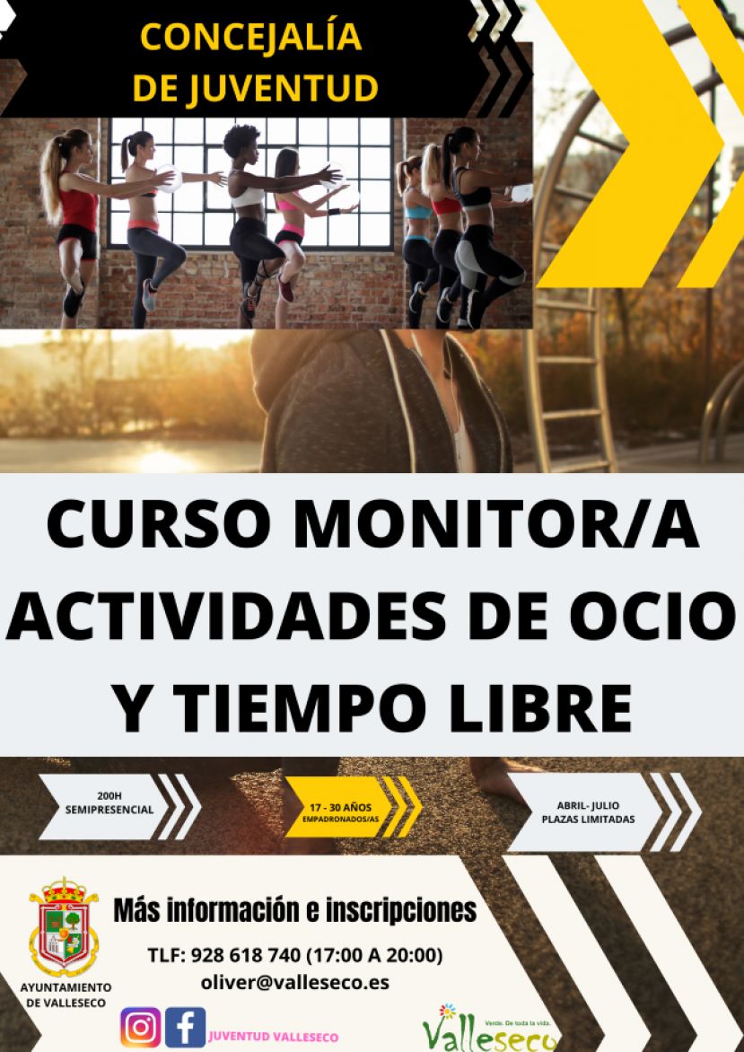 Curso de formación de actividades de ocio y tiempo libre por Juventud Valleseco