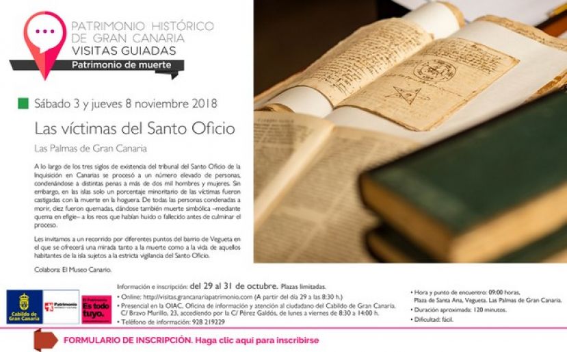 EL CABILDO ABRE LA INSCRIPCI&Oacute;N PARA LAS DOS VISITAS GUIADAS QUE EXPLICAN EL PAPEL QUE JUG&Oacute; EL SANTO OFICIO DE LA INQUISICI&Oacute;N EN CANARIAS