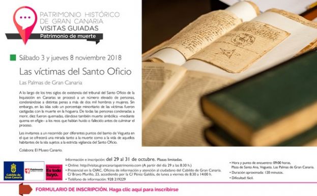 EL CABILDO ABRE LA INSCRIPCI&Oacute;N PARA LAS DOS VISITAS GUIADAS QUE EXPLICAN EL PAPEL QUE JUG&Oacute; EL SANTO OFICIO DE LA INQUISICI&Oacute;N EN CANARIAS