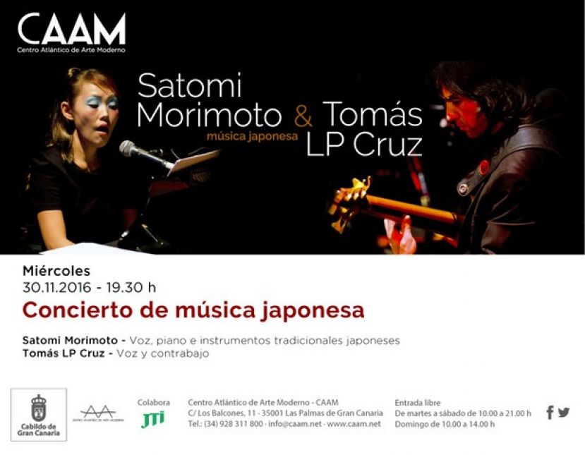 El cubo central del CAAM acoge un concierto de música tradicional de Japón