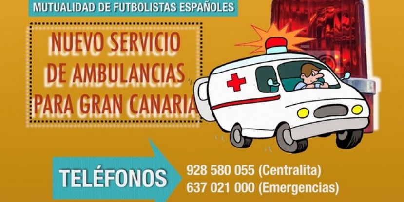 F&uacute;tbol: Nuevo servicio de ambulancias para GC de la Mutualidad de Futbolistas