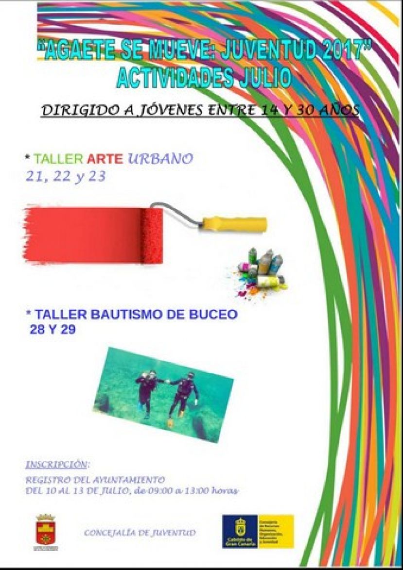 'Agaete se mueve: Juventud 2017' invita al buceo y al arte urbano