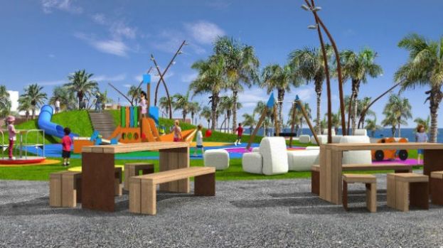 El Cabildo destina 592.000 euros para dotar al entorno de la renovada plaza en el Paseo de Las Salinas de una zona recreativa y deportiva