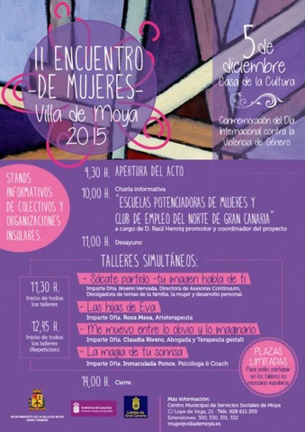 Moya: La Casa de la Cultura acoge este s&aacute;bado el II Encuentro de mujeres