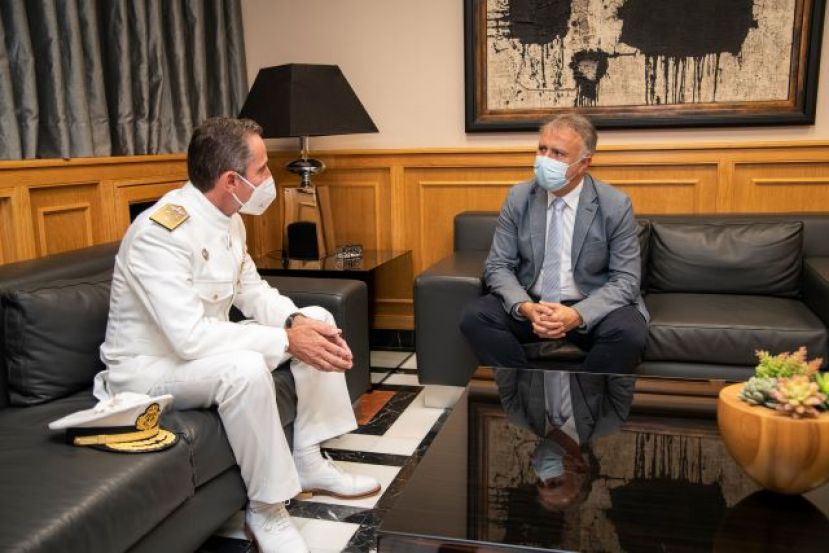 El presidente mantuvo un encuentro con el Almirante del Mando Naval de Canarias