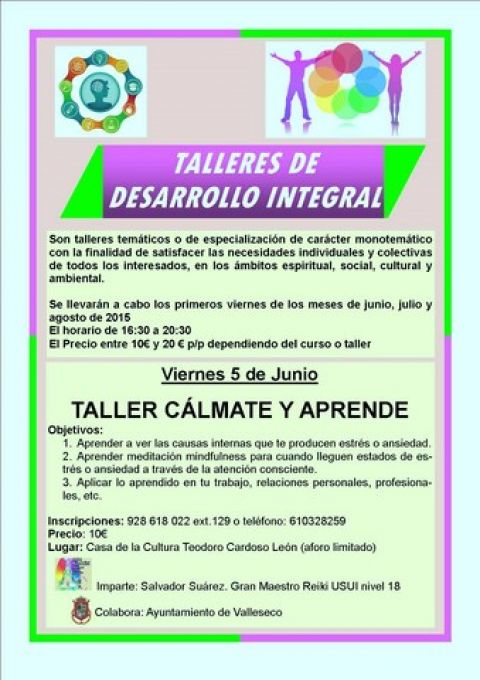 Valleseco organiza un Ciclo de Talleres de Desarrollo Integral