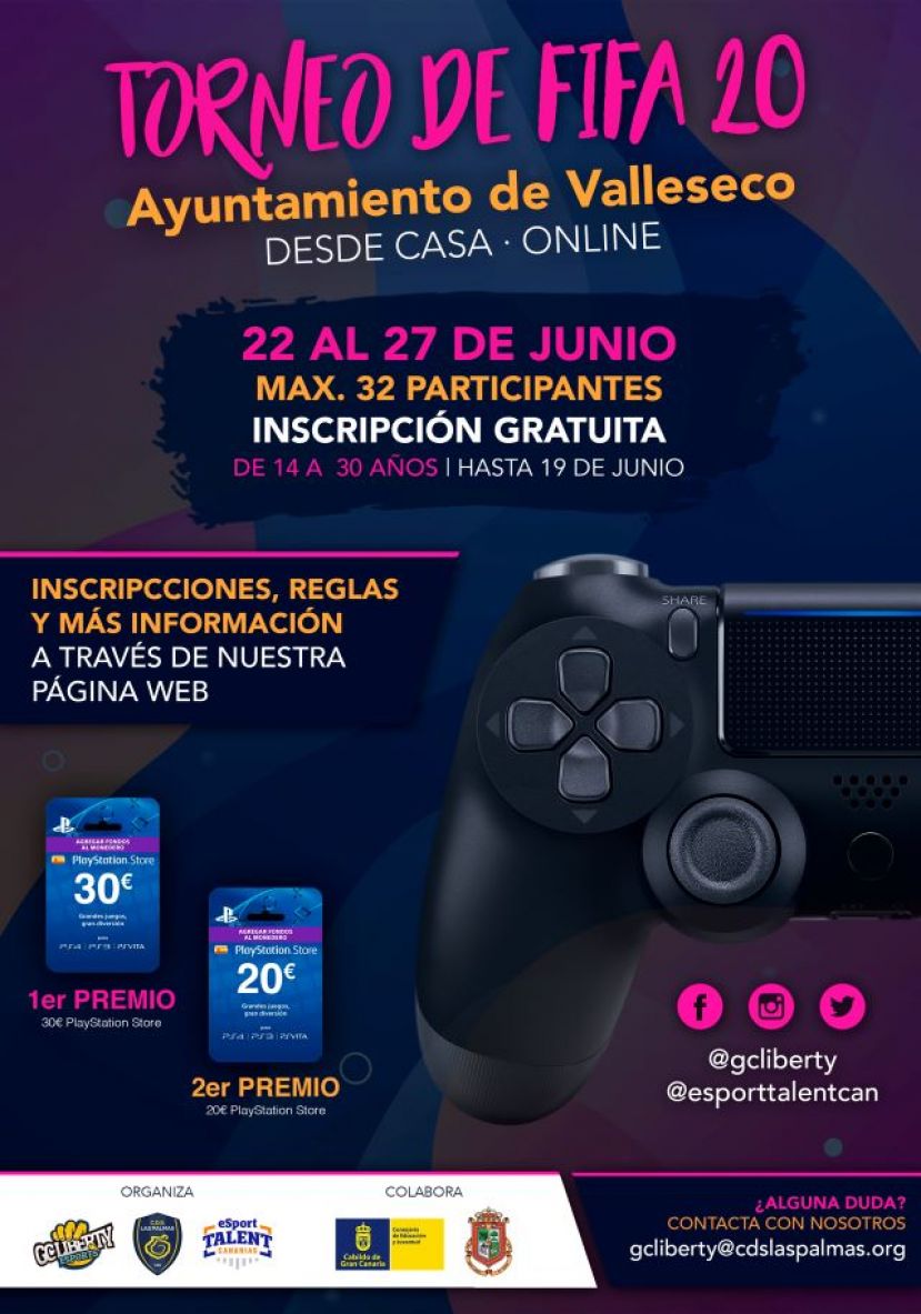 Valleseco organiza el primer torneo de FIFA 20 online