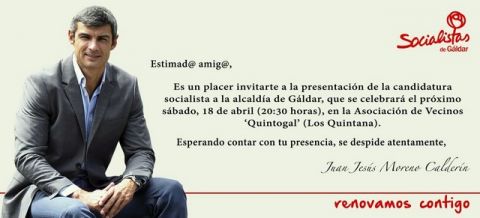Presentaci&oacute;n de candidatura del PSOE de G&aacute;ldar