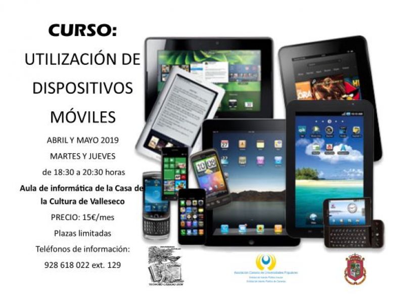 Valleseco lanza un curso de utilización de dispositivos móviles