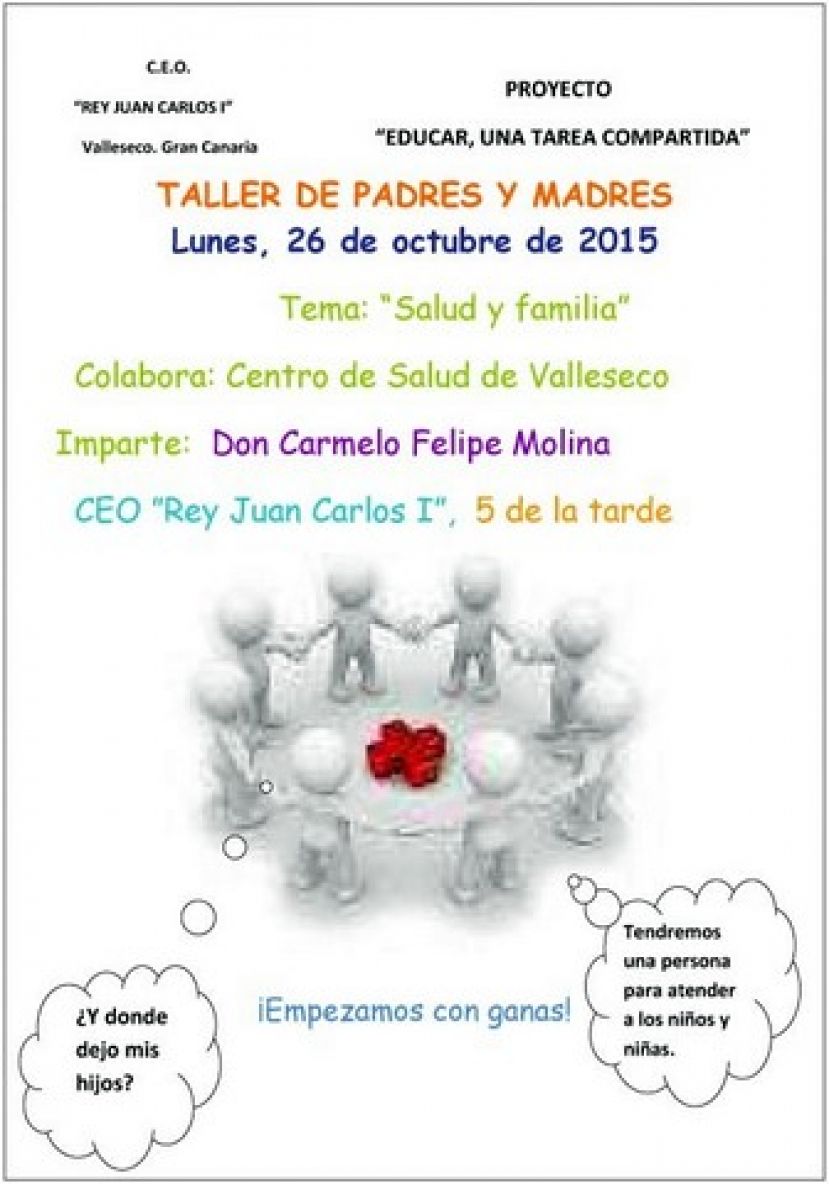 Valleseco: Taller de Salud y Familia en el CEO Rey Juan Carlos I