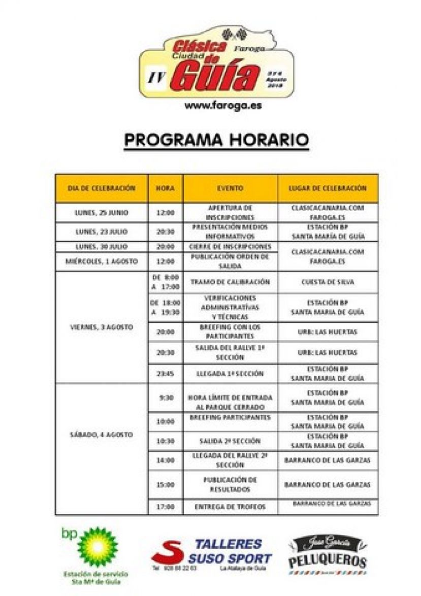 Automovilismo: Comienza la cuenta atr&aacute;s de la IV Cl&aacute;sica Ciudad de Gu&iacute;a