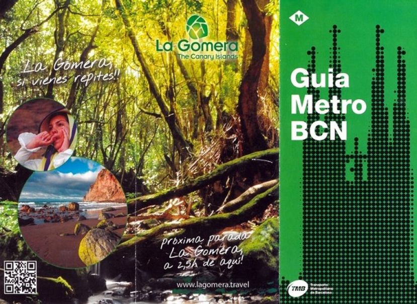 La Gomera, imagen de los mapas del metro de Madrid y Barcelona