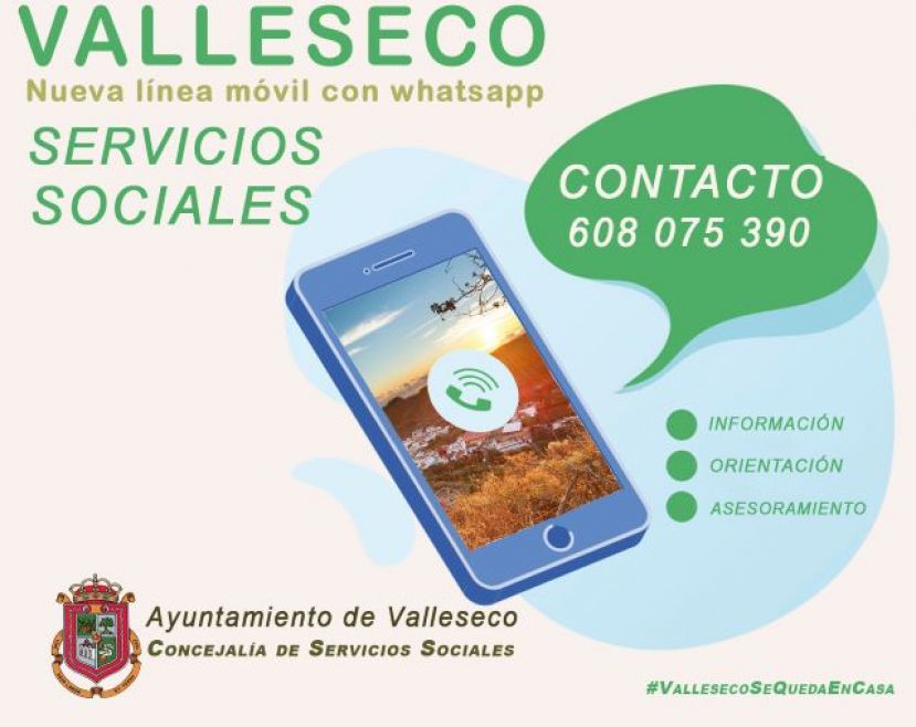 Servicios Sociales de Valleseco refuerza las v&iacute;as de comunicaci&oacute;n con la vecindad