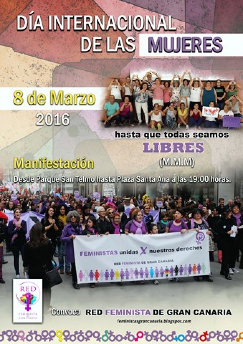 Manifestaci&oacute;n el 8 de marzo con motivo del D&iacute;a Internacional de las Mujeres