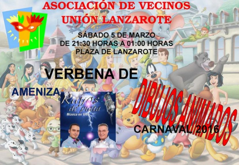 Valleseco abre las carnestolendas con la verbena de los dibujos animados